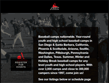 Tablet Screenshot of baseballcamps.com